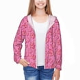 thumbnail image 3 of Cauagu Cute Cowgirl Print Sun Protection Jacket for Teen,Full-Zipper Long Sleeve Sun Shirts with Pockets UV Hoodie Shirts Outdoor Athletic Jacket-Medium, 3 of 7