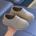 thumbnail image 2 of Kids Dress Shoes Wide Toe Casual Loafer Shoes with Hook‑and‑Loop Strap Flexible Chunky Sole for Formal and Daily Occasions, 2 of 6
