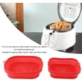 thumbnail image 3 of Huggegwe Doublures en Silicone pour Friteuse à Air Chaud, Doublure en Silicone Réutilisable, Pot Carré en Silicone pour Friteuse, pour Cuire Gâteaux Pain Viande 2 Pcs (Rouge) CJB91-46994, 3 of 9