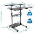 thumbnail image 3 of Mount-It! Mobile Standing Desk with Height Adjustable Shelves, 3 of 14