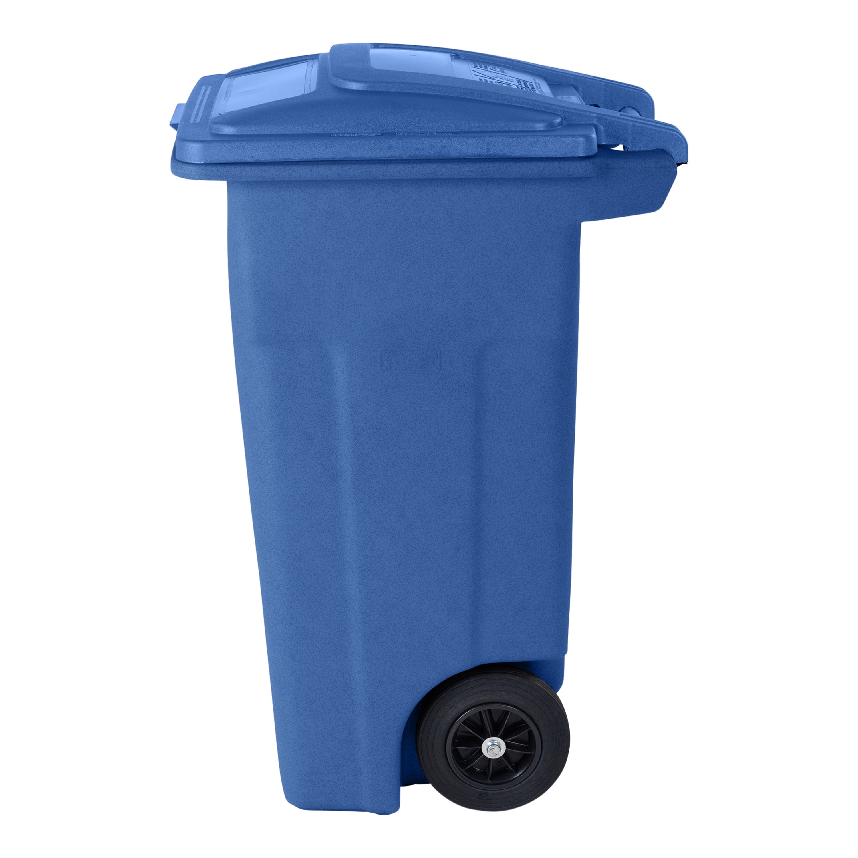 Toter 32 Gallon Trash Can Blue with Wheels and Lid