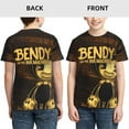 thumbnail image 3 of Bendy And The Ink Machine Boys Girls 3d Graphic Printed T-Shirt Crewneck Short Sleeve Tees, 3 of 7