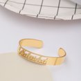 thumbnail image 5 of Custom Name Cuff Bracelet Bangle Stainless Steel Personalized Name Bracelet 18K Gold Plated Name Cuff Bangle Customized Jewelry Gifts for Women, 5 of 5