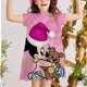 thumbnail image 1 of Nuevo vestido de princesa de verano para niñas vestido de manga corta dulce Disney Minnie Mickey Mouse estampado Vestidos ropa bebé niños ropa 5T Gao Jinjia LED, 1 of 2