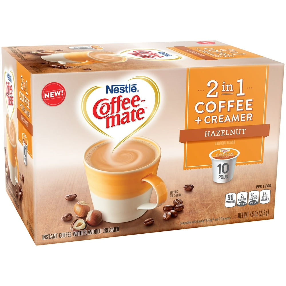 COFFEEMATE Hazelnut 2 in 1 Coffee + Creamer 10 ct Box