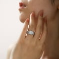 thumbnail image 6 of SFTING Wedding Ring Sets His and Hers 4Pcs 925 Sterling Silver 5A CZ Engagaement Ring Set Couple Wedding Rings Size 10&7, 6 of 9