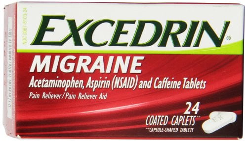 5 Pack - Excedrin Migraine Pain Relief, 24-Count Caplets Each