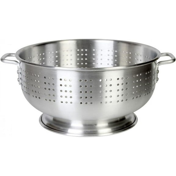 TrueCraftware-12 Quart Heavy Duty Colander with Handles and Stable Base Aluminum- Pasta Spaghetti Berry Fruit Vegetable Kitchen Food Strainer Basket