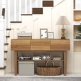 thumbnail image 6 of AODAILIHB Narrow Side Table, Wood Long Sofa Console Table, Entryway Accent Table with 3 Drawers Storage, 6 of 8