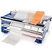 thumbnail image 3 of IDL Packaging 12" Manual Label and Tape Dispenser, 2" and Up Core Size, Adjustable Roll Width - Tabletop & Wall-Mounted Multi Roll Holder - Industrial Grade Steel Construction, 3 of 4