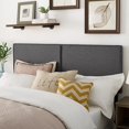 thumbnail image 4 of Modern Sleep Ranier Squares Upholstered Wood Headboard, Gray, Full, 4 of 9