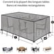 thumbnail image 5 of 18meng Art Garden Furniture Cover 160x100x70cm Table 420D Oxford Protection Lona Impermeable a prueba de viento Lluvia UV Tear Cover Rectangular Negro Ormromra XDHY-52-177, 5 of 7