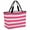 DeepPink, variant on Black Striped Beach Bag for Women, Large Breathable Mesh Beach Tote Bag, Modern Simple Monochrome Geometric White Sandproof Lightweight Travel Bags for Vacation Picnic Swimming Pool 15.7"x15.7"x9.1"