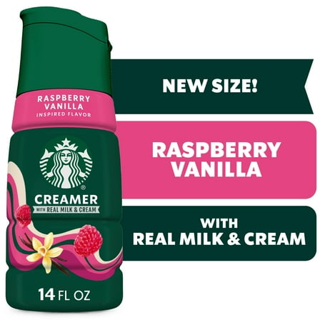 Starbucks Raspberry Vanilla Flavored Coffee Creamer, Liquid Creamer, Dairy Creamer 14 fl oz