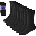 thumbnail image 6 of GERVRA Diabetic Socks for Men & Women – 9 Pack Non-Binding Extra Wide Top, Cotton Blend Crew Socks for Swollen Feet (9-11, Black), 6 of 6