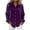 Purple, variant on Button Down Shirt For Women Shiny Velvet Sequin Party Long Sleeve Casual Button Front Shirt