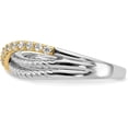 thumbnail image 3 of Gold 14K Two-tone Lab Grown Diamond Twist Ring - Ring Size 7.0, 3 of 7