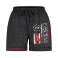 thumbnail image 6 of Bermuda Shorts for Women 2026 Summer 4th of July USA Flag Print Drawstring Elastic Waist Shorts Stretchy Comfy Straight Leg Beach Shorts, 6 of 6