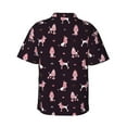 thumbnail image 3 of Balery Poodle Dog Print Men's Hawaiian Shirts Short Sleeve Beach Shirt Relaxed Fit Vacation Button Down Shirts-Medium, 3 of 9