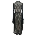 thumbnail image 4 of Lace Patchwork High Neck Dress Elegant Swallowtail See Through Bodycon Gothic Style Formal Gown, 4 of 4