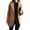 Camel, variant on comerut Women Winter Coat Solid Color Loose Lapel Thicken Cardigan Keep Warm Long Sleeves Single-breasted Autumn Coat for Dating