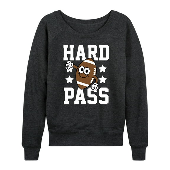 Instant Message - Hard Pass Football - Women's Lightweight French Terry Long Sleeve Shirt