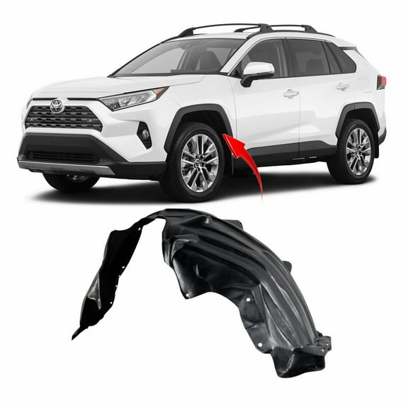 DCP Front Left Driver Side Fender Liner For 2019-2022 Toyota RAV4 TO1248229