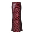 thumbnail image 4 of CAIXAI Womens Maxi Skirt Elegant Leopard Print Skirt Fishtail High Waist Midi Long Casual Skirts for Party Wedding, 4 of 5