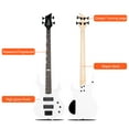 thumbnail image 6 of Zimtown 4 String Burning Fire Electric Bass Guitar for Beginner with 20W Amplifier White, 6 of 9