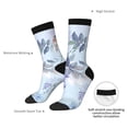 thumbnail image 4 of KLL Bird Butterfly Stripe Print Cool Socks Men's Women's Crew Socks Funny Crazy Novelty Stockings, 4 of 6