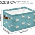 thumbnail image 3 of FREEAMG Cat Dog Paw Leaf Storage Bin for Toy Storage Basket Dirty Clothes Sundries Office Home Closet Organizer Shelf Cube Box Waterproof Laundry Basket, 2 PCS, 3 of 7