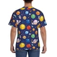 thumbnail image 3 of Vsdgher Space Planet Print Men's Dry Fit Mesh Athletic Shirts Moisture Wicking Tennis T-Shirt Tops, 3 of 9