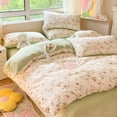 thumbnail image 6 of NAYOROOM Green Leaf Red Berry Duvet Cover Queen Set, 3 Piece Reversible Super Soft Breathable Comforter Cover, 6 of 8
