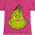 thumbnail image 3 of Dr. Seuss - Grinch Face - Toddler And Youth Girls Short Sleeve Graphic T-Shirt, 3 of 5