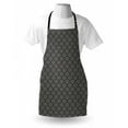 thumbnail image 4 of Scale Apron, Overlapping Half Circle Arcs Modern Art Deco Style Geometric Composition, Unisex Kitchen Bib with Adjustable Neck for Cooking Gardening, Adult Size, Cream and Charcoal Grey, by Ambesonne, 4 of 4