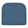 thumbnail image 2 of Honeycomb Outdoor Textured Solid Pacific Blue Rounded Seat Pad (2-Pack), 2 of 6