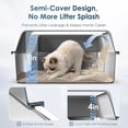 thumbnail image 3 of Stainless Steel Litter Box with Lid, 17.3”×13.4”×9" Kitty Litter Box for Kittens & Small Pets, High Sides Metal Cat Litter Box for Leak Proof, Easy to Clean, Non-Stick, Odor Control, 3 of 6