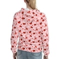 thumbnail image 7 of Kdxio Flowers And Ladybugs Print Womens Oversized Hoodies Sweatshirts Hooded Pullover Tops Sweaters Casual-X-Large, 7 of 7