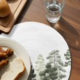 thumbnail image 4 of Round Placemats Pine Forest 15 inch Set of 6 Table Mats for Dining Table Plant Green Heat Resistant Non-Slip Kitchen & Home Decorative Place Mat Set, 4 of 8