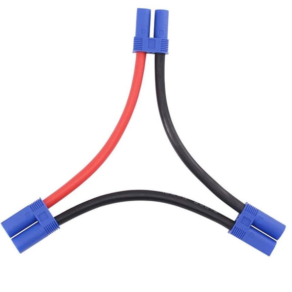 FOR EC5 Series Connector Connection 1-Male 2-Female with 10AWG Wire Y Harness RC Adapter Cable 10cm for /E-Flite