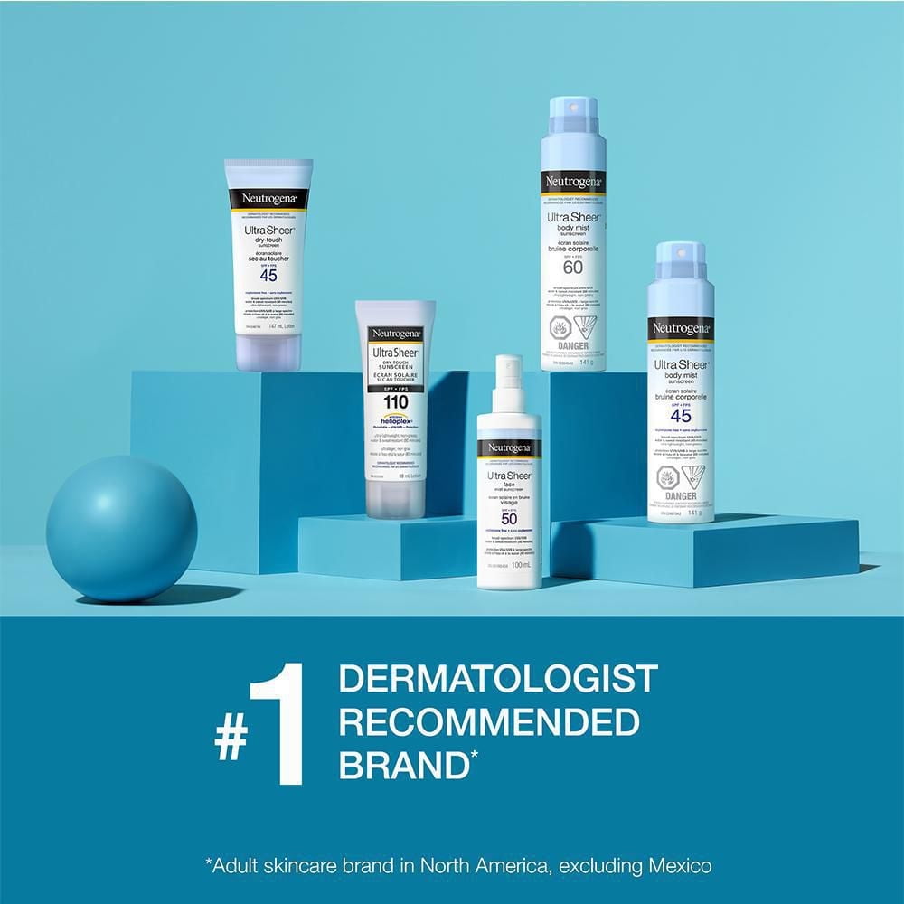 Neutrogena Sunscreen Lotion SPF 45, Ultra Sheer Dry Touch, 147 mL