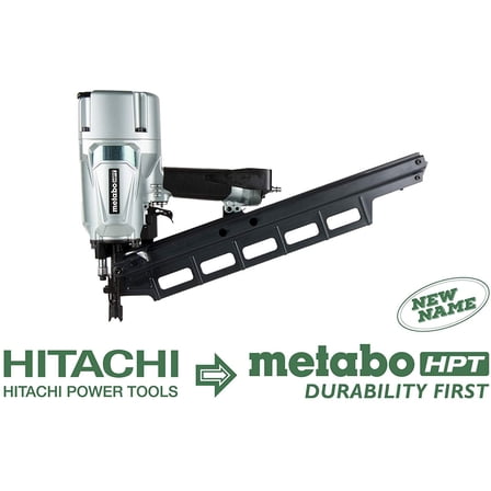 Metabo HPT NR83A5 Pneumatic Framing Nailer, 2-Inch up to 3-1/4-Inch Plastic Collated Full Head Nails, Tool-less Depth Adjustment, 21 Degree Magazine, Selective Actuation Switch, 5-Year Warranty