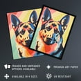 thumbnail image 3 of German Shepherd Risograph Screenprint Bright Geometric Pastel Colour Artwork Riso Interior Design Unframed Wall Art Print Poster Home Decor Premium, 3 of 5