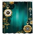 thumbnail image 3 of Ambesonne Industrial Shower Curtain, Antique Watch Keys, 69"Wx75"L, Multicolor, 3 of 3