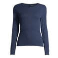thumbnail image 3 of Free Assembly Women's Ribbed Crewneck Top with Long Sleeves, 3 of 7
