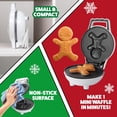 thumbnail image 3 of Gingerbread Man Mini Waffle Maker - Make Christmas Special for Kids with Cute 4 Inch Waffler Iron, Electric Non Stick Breakfast Appliance, Fun Gift for Holidays & Parties, 3 of 8