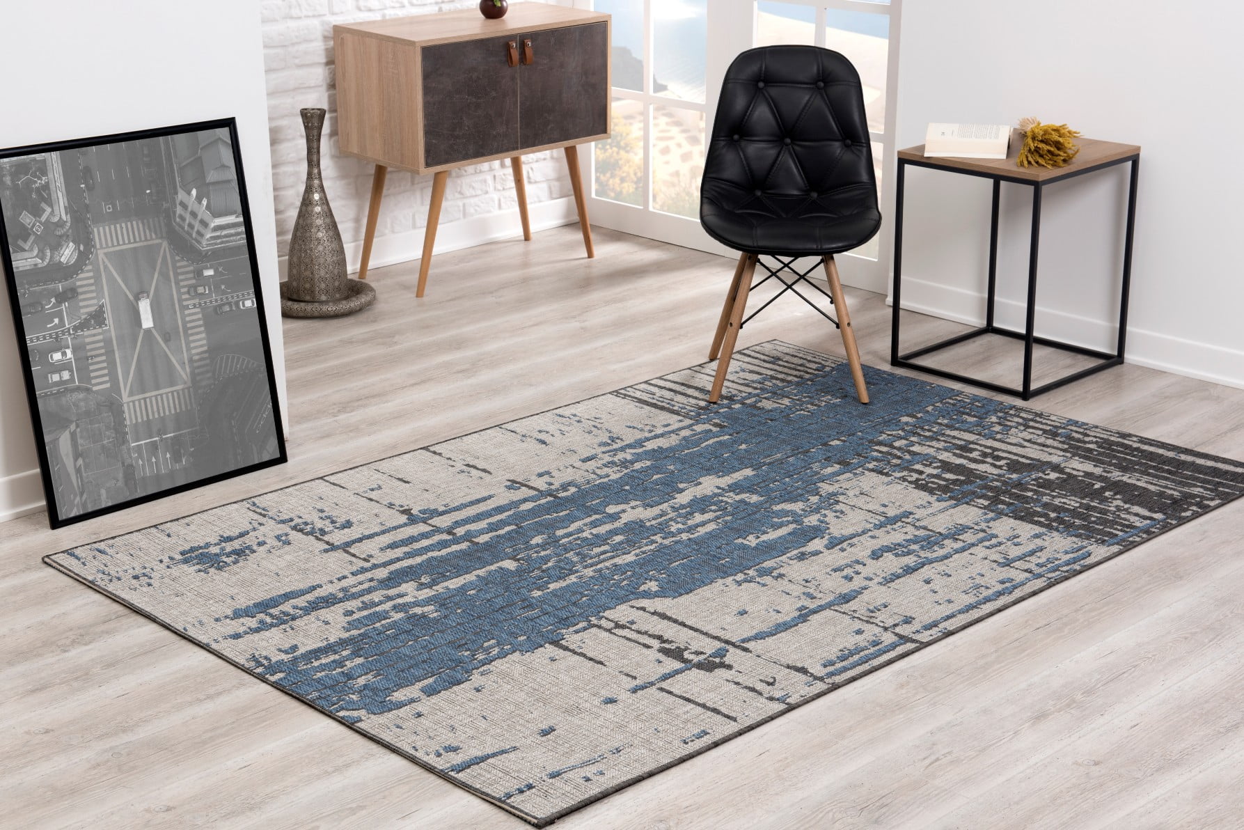 Rug Branch Vista Modern Outdoor Indoor Area Rug, Abstract Blue VEL2084BL315CL Walmart Canada