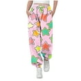 thumbnail image 2 of Tdoqot Girls Trendy Graphic Sweatpants with Pockets- Elastic Waist Baggy Casual Drawstring Joggers Pink Size 12, 2 of 8