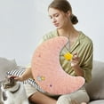thumbnail image 6 of PATLOLLAV Moon Pillow, Decorative Throw Pillows for Bed Couch, Moon Shaped Pillows Plush Floor Cushions Room Decor Pillow for Sofa Bedroom Living Room, 6 of 6