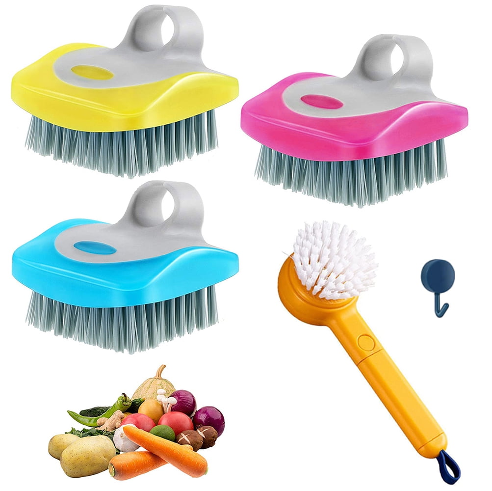 4Pack Flexible Vegetable Brush Fruit and Vegetable Cleaning Brushes